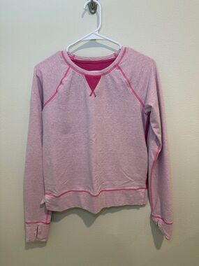 lululemon athletica Pink Layered-Look Crew Sweatshirt